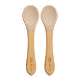 Bamboo spoon set, 6 months+, Bubble Beige, Appekids