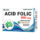 Ácido fólico Quatrefolic, 800mcg, 30 cápsulas, Cosmopharm