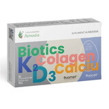 Biotics + K2 + D3 + colágeno + calcio, 30 comprimidos, Laboratorios Remedia