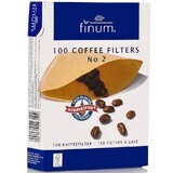 Filtros de café tamaño 2, 100 unidades, Finum