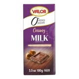 Chocolate con leche y crema de avellanas, 100 g, Valor