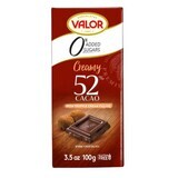 Dark chocolate with truffle cream without sugar, 100 g, Valor