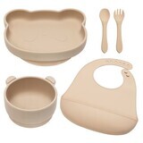 Panda Silicone Diversion Set, 6 months+, Bubble Beige, Appekids