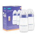 NaturalWave® biberón flujo medio con tetina, +3 meses, 2 X 240 ml, Lansinoh