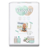 Couche Bio Jumbo Midi, No. 3, 4-9 Kg, 72 pièces, Babyfit