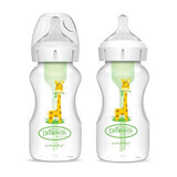 Juego de biberones Options Plus de cuello ancho, 3-6 meses, 270 ml, 2 piezas, Diseño, Dr. Browns