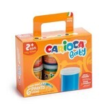 Acuarela Finger Baby, +2 años, 6 x 80 ml, Carioca