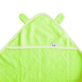 Serviette de bain avec oreilles de bébé, 100x100 cm, Vert, Tuxi Brands