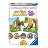 Puzzle Familias de animales, +2 años, 9x2 piezas, Ravensburger