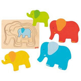 Layered puzzle Elephants, +2 years, Goki