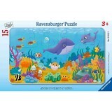 Animalute Marine Frame Puzzle, +3 years, 15 pieces, Ravensburger