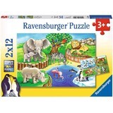 Puzzle Zoo, +3 years, 2x12 pieces, Ravensburger