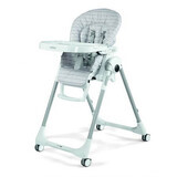 Chaise haute Prima Pappa Zero Follow Me 2 en 1, Linear Grey, Peg Perego