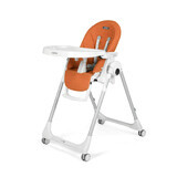 Seggiolone Prima Pappa Zero Follow Me 2 in 1, Arancio Meraviglia, Peg Perego