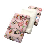 Set of 3 diapers made of Princess nappies, 75x75 cm, 3 pieces, Baltic Baby