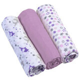 Set of 3 textile diapers BBC, 70x70 cm, Babyono