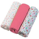 Set of 3 textile nappies BBC, 70x70 cm, BabyOno