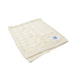 Couverture en tricot 70x90 cm, blanc, Baltic Bebe