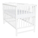 Cuna de madera maciza Laura, 120 x 60 cm, Blanco, E-Kids