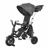 Triciclo infantil ultraplegable Nova Rubber, Negro, Qplay