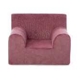 Sillón infantil de terciopelo, Rosa antiguo, Twindeco