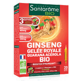 Ginseng Gelee Royale Guarana Acerola Bio, 20 fiole, Santarome Natural