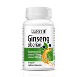 Ginseng siberiano 150 mg, 30 cápsulas, Zenyth