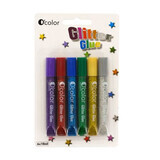 Lot de 6 flacons de colle, Glinter Coloured, 3+ years, O Color