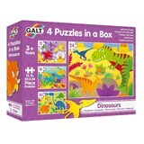 Juego de 4 puzzles Dinosaurios, + 3 años, Galt