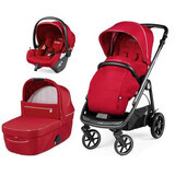 Sistem carucior 3 in 1 pentru copii Veloce Primo Viaggio Lounge, Red Shine, Peg Perego