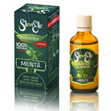 Edulcorante líquido Stevielle con stevia y sabor a menta, 50 ml, Hermes Natural