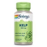 Kelp 550mg y Ácido Fólico Solaray, 100 cápsulas, Secom