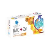 NAC+Zn 600 mg Acetylcysteïne met vitamine C Bioline, 10 capsules, Helcor