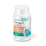 Omega 3 + Vitamina E, 1000 mg, 30 cápsulas, Rotta Natura