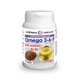 Omega 3-6-9 Aceite de Semilla de Lino 500 mg y Vitamina E, 30 cápsulas, Noblesse