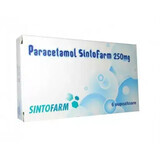 Paracetamol 250 mg, 6 supositorios, Sintofarm