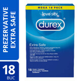 Preservativos Extra Safe, 18 unidades, Durex