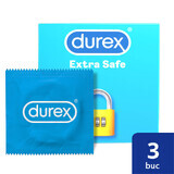 Preservativo Extra Safe, 3 piezas, Durex