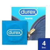 Preservativo Jeans, 4 piezas, Durex