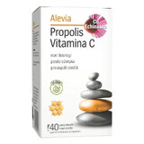 Propóleo Vitamina C con Equinácea y Stevie, 40 comprimidos masticables, Alevia