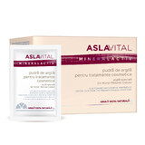 Pudra de argila pentru tratamente cosmetice Aslavital Mineralactiv, 10 plicuri x 20 g, Farmec