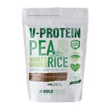 V-Protein Chocolate Proteína Vegetal en Polvo, 240 g, Gold Nutrition