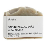 Jabón facial natural con avena y caléndula, 130 g, Sabio