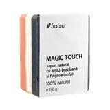 Sapone Naturale con Argilla Brasiliana e Fiocchi di Loofah Magic Touch, 130g, Sabio