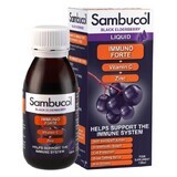 Inmuno Forte jarabe de saúco negro, vitamina C y zinc, 120 ml, Sambucol