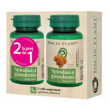 Spirulina e Ganoderma 60 compresse, 1+1, Pianta Dacia