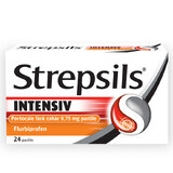 Strepsils Intensive Sin Azúcar Sabor Naranja, 24 comprimidos, Reckitt Benckiser Healthcare