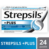 Strepsils Plus, 24 comprimidos, Reckitt Benckiser Healthcare