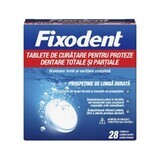 Pastillas de limpieza para dentaduras postizas, 28 pastillas, Fixodent