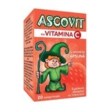 Ascovit con Vitamina C sabor fresa, 20 comprimidos, Omega Pharm